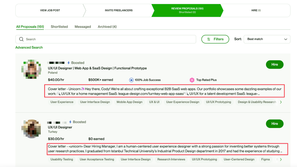 What does the client see in your Cover Letter What does the client see in your Cover Letter